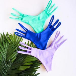 Maillot de bain brésilien XL pour femme, ensemble bikini push-up à dégradé de couleurs, col halter, motifs à pois unis - Vente directe fabricant - Product Image 5