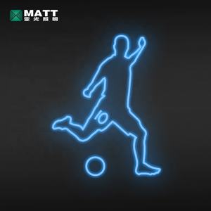Enseigne au néon personnalisée en forme de ballon de football en feu, lumières au néon LED pour la décoration de club de football, décoration murale pour chambre d'enfant - Product Image 6