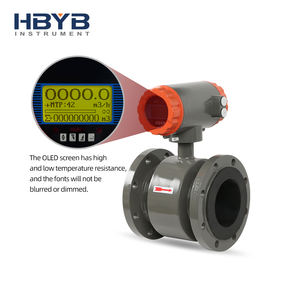 عداد تدفق كهرومغناطيسي صناعي من الفولاذ المقاوم للصدأ مقاس 1 بوصة للمياه والصرف الصحي والحمأة والأحماض والقلويات والملحيات، مبطن بمادة PFA، مع شاشة LCD رقمية وحماية IP65 - Product Image 3