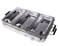 Nouveau design – Réchaud de luxe commercial en acier inoxydable pour buffet, ensemble de chauffe-plats électriques avec plateau pour la restauration