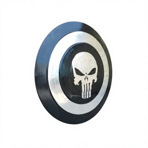 CH Marvels Avengers Shield Metal Black Round 22" Customized Logo Gravure Printed Calvin Handicrafts Halloween Home Decor - Product Image 4