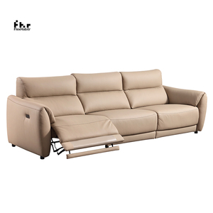 Sofá reclinable de Cine de lujo Reposacabezas ajustable y reposabrazos Sofá reclinable de respaldo alto Sofá de cuero para hotel y Villa - Product Image 4