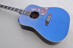 Flyoung Blue 41 Inch Acoustic Guitar Top Solid Classical Guitar <b>Stringed</b> <b>Instruments</b> - Product Image 4
