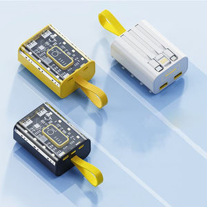 トレンドの急速充電バッテリー、小型スマホ用LEDディスプレイ付きモバイルバッテリー、ケーブル付きポータブル充電器、10000mAhパワーバンク（ケーブル付き） - Product Image 1