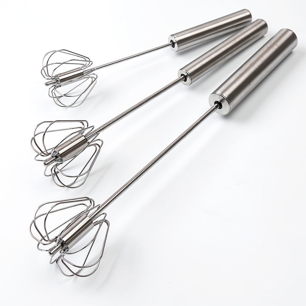 Kitchen Gadget Manual Baking Tools Metal Egg Beater and Cream