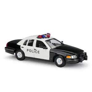 Welly-coche de la policía de la Corona Vi ctoria, modelo de coche de aleación fundida, simulación de Metal coleccionable, 1:24, superventas