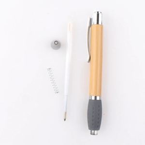 Wholesale Promotional Custom Logo Bamboo Ballpoint <b>Pen</b> With Color Rubber Metal Clip Printing Laser Advertising for Stationery - Product Image 6