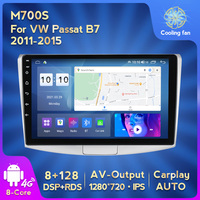 Système multimédia automobile Android 11 8+128G Lecteur DVD pour VW Passat B7 Magotan 2011-2015 Autoradio 4G WIFI IPS DSP RDS AM FM Vidéo