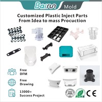 Pièces en plastique moulées sur mesure RoHS JIS en ABS, PC, PA, PMMA, fabricant de moules d'injection plastique pour le CVC