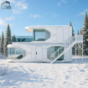 Rumah pabrikan desain kustom Modern dua tingkat rumah kapsul Prefab Villa untuk berkemah luar ruangan - Product Image 1