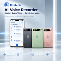Enregistreur vocal IA intelligent pour réunions, traduction en temps réel, réduction du bruit IA, enregistreur audio numérique portable en aluminium