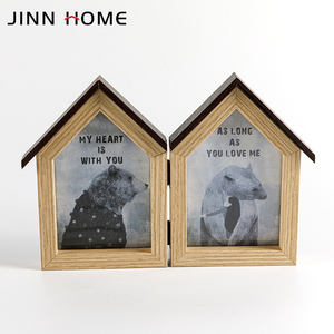 Dos marcos de madera decorativos de moda de 4x6 pulgadas <span class=keywords><strong>lienzo</strong></span> personalizable sublimación casa <span class=keywords><strong>Collage</strong></span> marcos de fotos combinados - Product Image 2