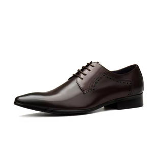 Zapatos Oxford Formales de Negocios para Hombre, con Cordones, Punta en Pico, Cuero Genuino, Impermeables, Transpirables, con Soporte de Arco, para Uso Diario - Product Image 6