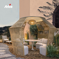 Mobilier d'extérieur Artie de luxe avec terrasse, hôtel, ensemble de canapés, meubles de patio ronds modernes, ensembles de canapés de jardin à section