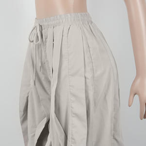 Ropa de entrenamiento elegante para <span class=keywords><strong>mujer</strong></span>, pantalones harén <span class=keywords><strong>Cargo</strong></span> de otoño a la moda con retazos con volantes, pantalones de chándal informales de estilo callejero, pantalones para <span class=keywords><strong>mujer</strong></span> - Product Image 3