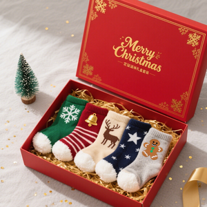 Lot de bas de Noël en feutre avec logo personnalisé Cadeaux d'entreprise en vrac pour les employés Père Noël <span class=keywords><strong>secret</strong></span> au bureau - Product Image 6