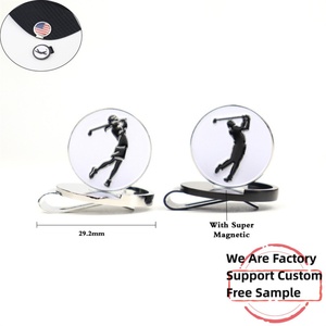 Golf <b>Hat</b> With Magnetic Ball Marker Unique Gold <b>Box</b> Logo Engraving Plating Black Snapback Blip Novelty Tag Edge South Blanks Caps - Product Image 2