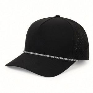 Casquette de baseball perforée avec logo personnalisé en polyester 100 %, découpe laser, avec corde, imperméable, pour le sport, vente en gros - Product Image 4