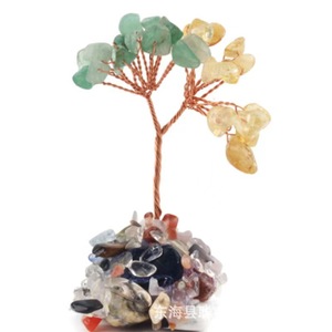 <b>Crystal</b> <b>Tree</b> Natural Stone Base Handmade Home Decoration Diy Gift Small Plant Ornament - Product Image 1