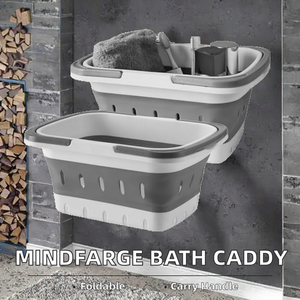 Cesta de Lavandería Plegable Portátil con Asa, Forma Rectangular, Diseño Perforado, Cesta de Plástico <span class=keywords><strong>para</strong></span> <span class=keywords><strong>Camping</strong></span> y Limpieza - Product Image 5