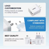 Adaptateur de prise murale universel PD 55W 4 ports, chargeur rapide PD+QC3.0 type-c USB pour téléphones mobiles