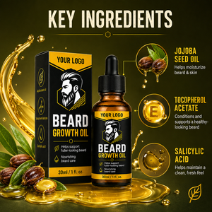 Premium Men <b>Beard</b> <b>Care</b> Improve Rough Dry <b>Beard</b> Promote Growth Nourish Hair Follicles Natural Plant Extracts Men <b>Beard</b> Growth Oil - Product Image 6