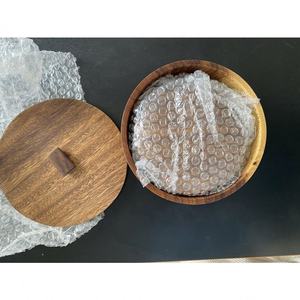 Saladier en bois d'acacia durable avec couvercle Boîte en bois écologique pour les conserves de fruits secs aux amandes et aux raisins secs - Product Image 2
