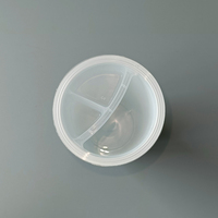 Gobelet en plastique imprimé de 200ml de qualité alimentaire avec logo personnalisé Gobelet à deux compartiments Récipient à sauce en PP Gobelet à biscuits en plastique