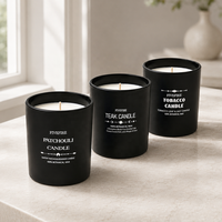 Bougies parfumées en verre en promotion, avec logo personnalisé et coffret cadeau, bougies parfumées en cire de soja