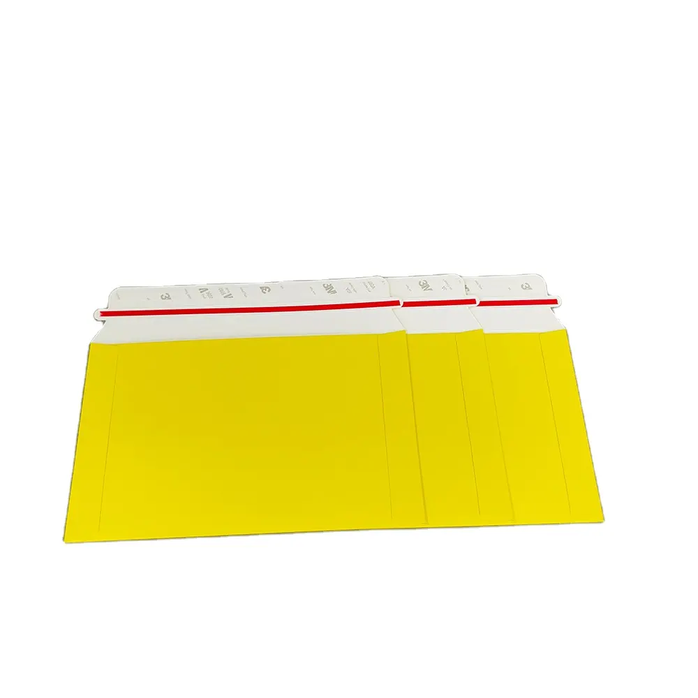 Custom printed logo rigid hard flat cardboard A4 A5 photo documents shipping paper envelopes mailing bag