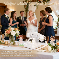 En stock, livraison rapide, téléphone rétro personnalisé, livre d'or audio pour mariages et fêtes, téléphone personnalisé