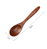 Cuillère en bois simple et élégante pour boissons, soupes et desserts – Vente en gros