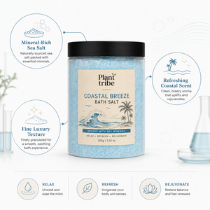 Sal de Baño Coastal Breeze, Exfoliante Natural, Refrescante e Hidratante, con Aroma Oceánico, Sal de Aromaterapia - Product Image 2
