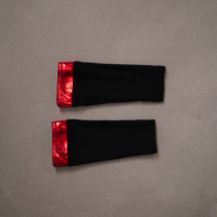Robe de danse pour enfants à blocs de couleurs rouge-noir pour les spectacles de performance