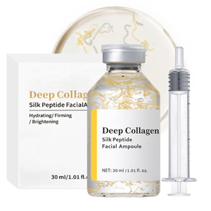 0728 Anti-aging Serum, Glass Bottle with Silk <b>Collagen</b> Peptide, Intensive Moisturizing for Dull Rough Facial Skin - Product Image 1