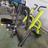 Máquina de remo vertical comercial de acero con asiento, equipo de gimnasio con carga de placas para entrenamiento de fuerza de espalda