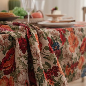 Mantel Americano Retro Jacquard con Diseño <span class=keywords><strong>de</strong></span> Flecos <span class=keywords><strong>de</strong></span> Poliéster para <span class=keywords><strong>Mesa</strong></span> <span class=keywords><strong>de</strong></span> Comedor Rectangular, Decoración del Hogar, Estilo Pintura al Óleo - Product Image 6