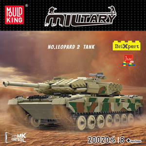 Mould <span class=keywords><strong>King</strong></span> 20020S Jouets militaires motorisés Application technique Télécommande Bataille Assemblage Modèle Set No.Leopard3 Tank Building Block - Product Image 2