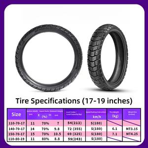 Neumáticos Todoterreno para Motocicleta 140/70-17 para Caminos de Montaña, Neumáticos Multiusos para Todo Tipo de Terreno, Neumáticos para Lodo - Product Image 2