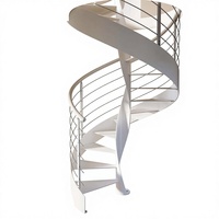 Escalier en colimaçon rotatif moderne pour intérieur, style loft européen, simple, en acier et bois, personnalisable, à monter soi-même, pour usage domestique