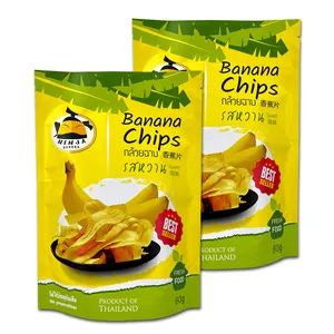 Digitaldruck Kunden spezifische Mylar Stand Up Beutel Trocken frucht Bananen chips Verpackungs paket