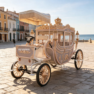 Calèche électrique royale rétro personnalisable sans chevaux avec structure amortissante pour le transport de passagers dans les zones touristiques - Product Image 1