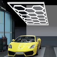 Lumières LED hexagonales pour atelier de détaillage, 4845 mm * 2435 mm, lumières en nid d'abeille, lumières LED hexagonales pour atelier automobile et garage
