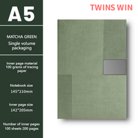 Cuaderno de Tapa Dura con Textura de PU A5, Papel Interior de 100g, 100 Hojas, Paquete Individual, Diario de Oficina, Venta al Por Mayor de Fábrica