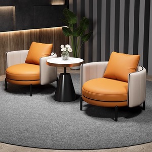 Chaise de canapé simple de luxe italienne moderne pour table de négociation de réception légère pour salon de beauté vente d'hôtel - Product Image 4