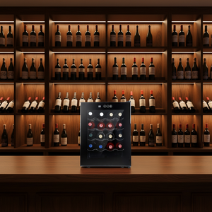 <span class=keywords><strong>Cave</strong></span> <span class=keywords><strong>à</strong></span> <span class=keywords><strong>vin</strong></span> <span class=keywords><strong>à</strong></span> zone unique, électrique, 20 bouteilles, prix bas, mini réfrigérateur, refroidisseur <span class=keywords><strong>à</strong></span> <span class=keywords><strong>vin</strong></span>, refroidisseur de boissons - Product Image 1