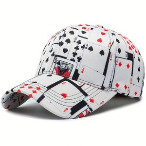 Casquette de baseball unisexe amusante style Hip Hop, motif sportif, 6 panneaux, sergé 100% polyester, réglable, pour le poker et les jeux de cartes, vente en gros - Product Image 5