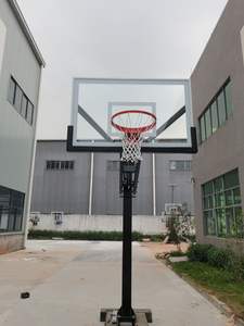 Longue durée <span class=keywords><strong>de</strong></span> vie réglable 5-10 pieds 1.5-3 m systèmes <span class=keywords><strong>de</strong></span> <span class=keywords><strong>basket</strong></span>-ball cerceaux extérieur dans le sol avant manivelle support avec panneau arrière - Product Image 3