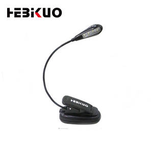 HEBIKUO PD13 قابلة للطي حامل النوتة الموسيقية مشبك مصباح <span class=keywords><strong>led</strong></span> كتاب القراءة الخفيفة - Product Image 1
