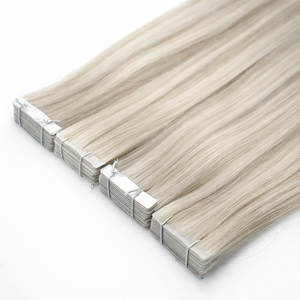 Pita Perekat Tanpa Sambungan Double Drawn untuk Ekstensi Rambut Manusia Warna Pirang Abu-Abu Dingin, PU Skin Weft Tak Terlihat - Product Image 4